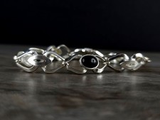 Armband silber sterling onyx - silber,