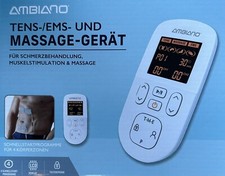 AMBIANO TENS-/EMS Massage Gerät Tensgerät Muskelstimulation 60 Programme Gürtelc
