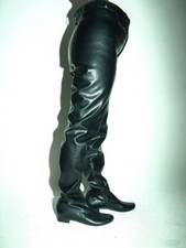 Crotch kunstleder Schwarz, rot