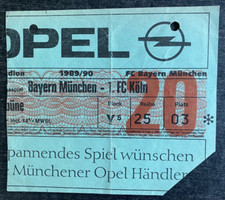 3640 Ticket BL 89/90 FC BAYERN