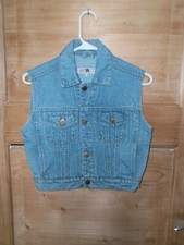 Vintage 80er Jahre Weste/Jeansweste *** COMFORT *** Gr. 122 = Gr. 32 Top Neuw.
