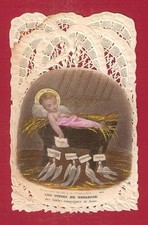 Andachtsbild Spitzenbild coloriert - Jesuskind - Bouasse-Lebel 1112
