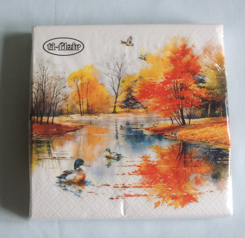 Servietten herbst teich - 20,