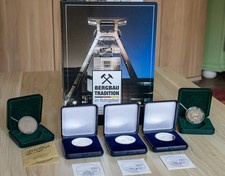 Münzsammlung  (9) Bergbau Tradition Mappe Kumpeltaler IGBCE IG Silbermünzen MDM 