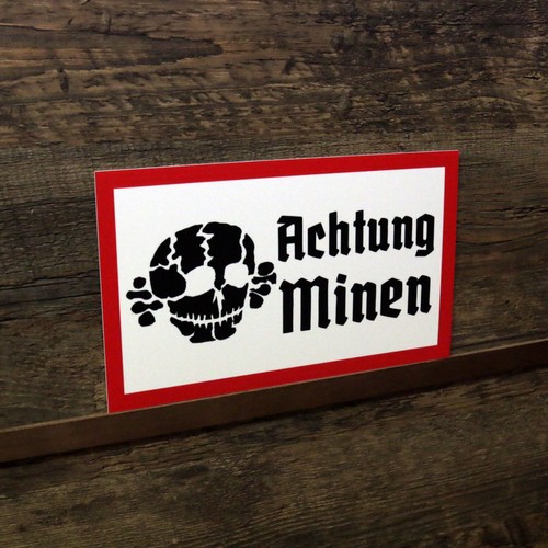 Schild achtung minen ww2 - achtung, 25