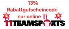 💥11teamsports 13% Rabatt online Gutscheincode💥