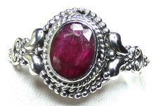 ❤️ Rubin Ring 925 Silber