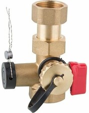 Kappenventil 3/4" x 3/4" Messing m.Plombiervorrichtung