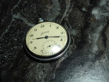 Russische Molnija Молния  Vintage Handaufzug Taschenuhr funktioniert!