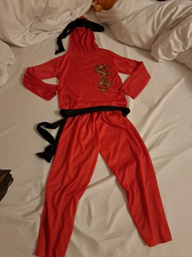Ninja kostüm rot 116 - ninja, gr.