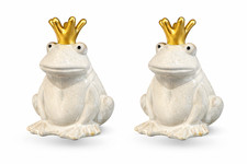Froschkönig Keramik creme 2er