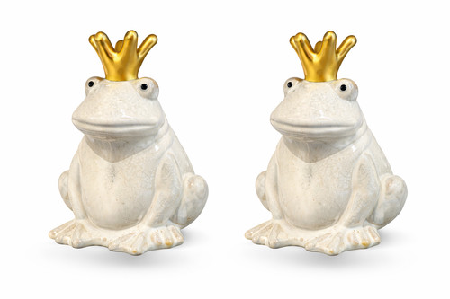 Froschkönig keramik creme 2er - froschkönig,