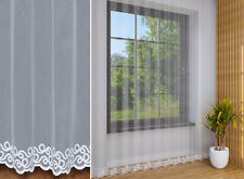 Gardine Store schlichte Stickereien am Saum Marquisette Kräuselband NACH MAß