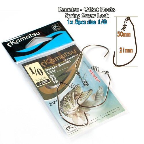 Offset spring lock hook 0 - spring, 1/0