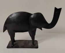 Elefant aus metall schwarz - elefant,