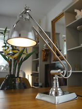 Tischlampe Lampe Jugendstil Silber Antik Bankerlampe Schreibtischlampe Bauhaus