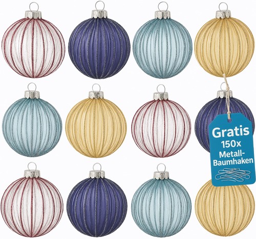 Weihnachtskugeln gold 12er - weihnachtskugeln,