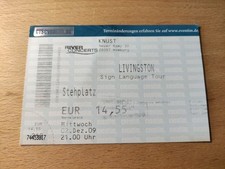 Altes Konzertticket von