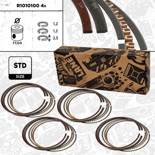 R1010100 kolbenringsatz - 4x,