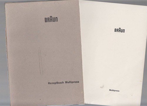 Braun multipress rezeptbuch - multipress,