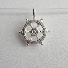 Steuerrad Anhänger Schiff Schiffsruder Segelboot Maritim Schifffahrt Silber 925