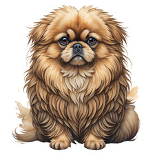 XXL Pekingese Car Decal Dogs
