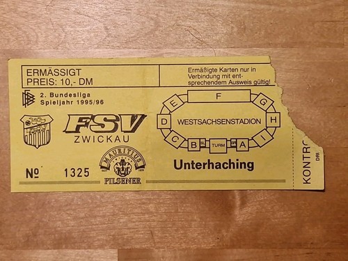 Sammlerticket fsv zwickau - sammlerticket,
