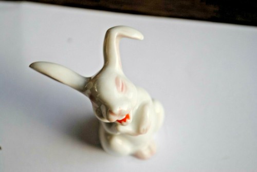 Hase lachend weiß rot - hase,, (rot