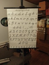 Rollbild Schulkarte Schulwandkarte Lehrtafel Lateinische Ausgangsschrift