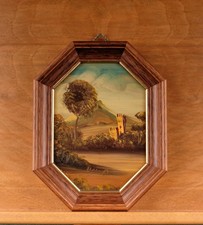 Unikat! Vintage Ölgemälde Ölmalerei italienische Landschaft Mitte des 20. Jh.