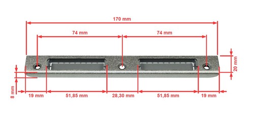 Winkelschließblech 170mm din - winkelschließblech,