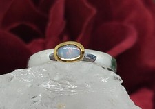 OPAL Edelstein Ring in 925er Silber gefaßt