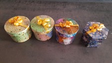 4 kl. Schmuckschatullen aus Pappe Papier Geschenkbo...
