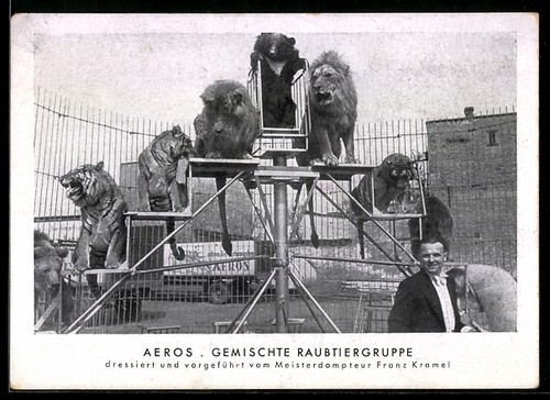 Zirkus aeros gemischte - ak, aeros,