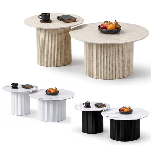 Hooz couchtisch rund 2er set - couchtisch,