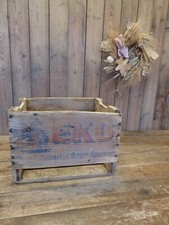 alte Bierkiste EKU Kulmbacher Actien Brauerei Holz-Bierkasten Holzkiste