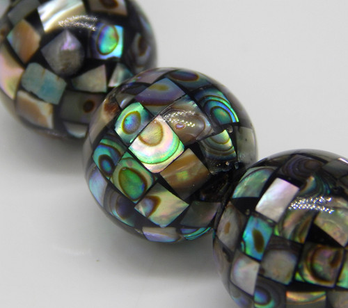 Abalone mosaik perlen ca - 3,