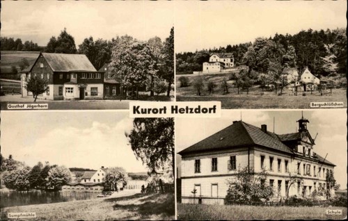 Ddr postkarte 1962 hetzdorf - postkarte,
