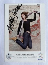 orig. Autogrammkarte Biathlon Ann-Kristin Flatland