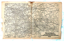 Deutsche Reichsbahn - Übersichtskarte zum Taschenfahrplan der RBD Halle 1943