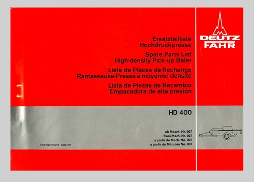 Deutz fahr hochdruckpresse - deutz,