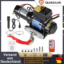 Elektrische Seilwinde 12V 2041KG Synthetisches Elektrowinde Motorwinde ATV