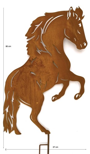 Edelrost pferd gartenfiguren - pferd,