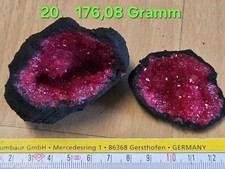 Kristall Quarz Geode rot Druse