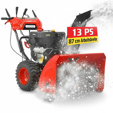 Schneefräse Benzin 13 PS 87 cm Arbeitsbreite Elektrostart Schnee Räumer Schieber