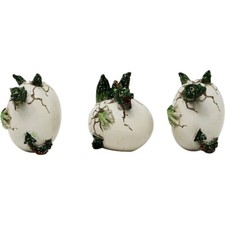 3er Set grüne Drachen