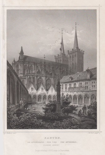 Xanten original stahlstich - original,