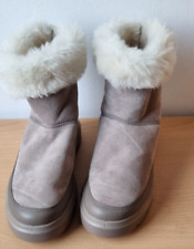 ECCO NOUVELLE Beige Damen Winterstiefel aus Veloursleder