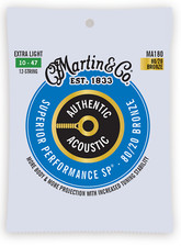 MARTIN GITARRENSAITEN für 12-SAITIGE Akustikgitarren, extra light 010-047- MA180