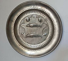 Jugendstil Zinn Teller Fisch